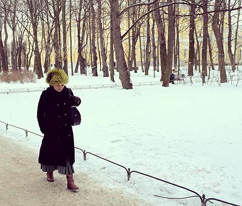 Прогулки по заснеженному Санкт-Петербургу не лучшим образом повлияли на здоровье Анны Нетребко