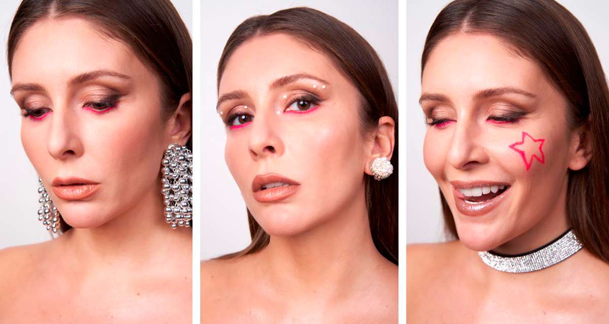 Валерия Кожевникова показала три варианта новогоднего макияжа