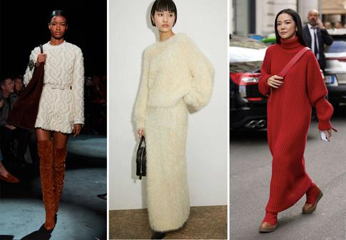 Теплые платья на каждый день: трикотаж, вязаное, миди — с чем носить