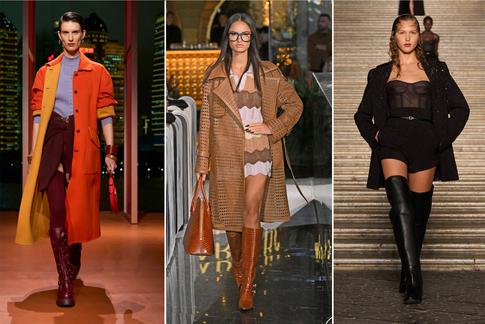 Высокие сапоги с юбками и платьями: как носить, чтобы ноги казались длиннее