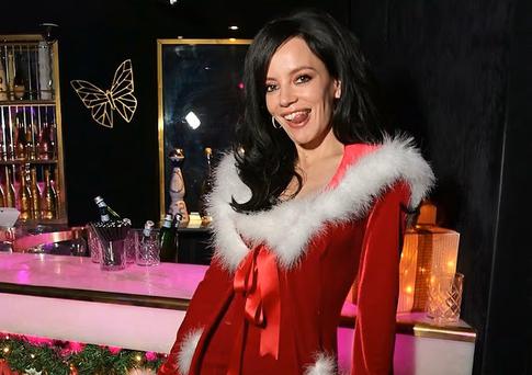 Лили Аллен страстно поцеловала Джона Фрейда в «платье мести» Сексуального Санты