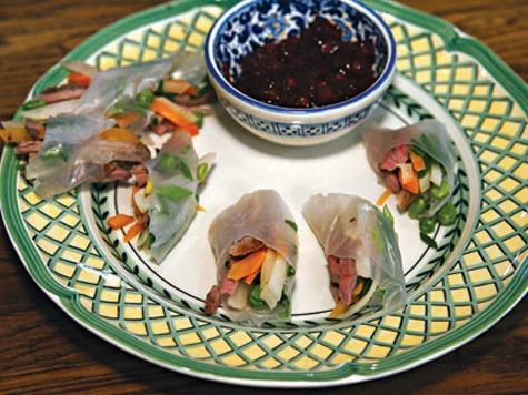 Спринг-роллы с уткой