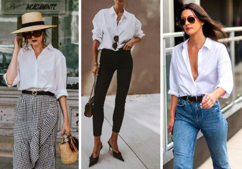 С чем носить летом мужскую белую рубашку: стильные советы для женщин