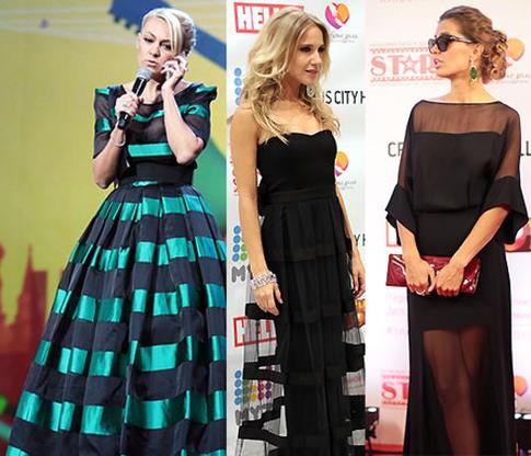 Рудковская, Боня и Топурия выбирают пышные юбки