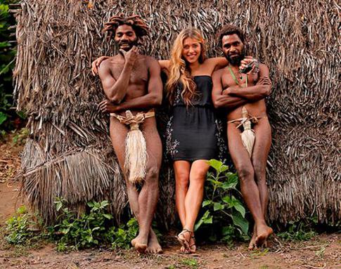 Регина Тодоренко провела выходные в первобытном племени