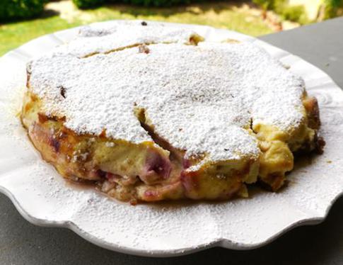 Готовим творожник с персиками